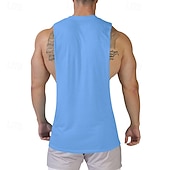 cheap Tank Tops-Men&#039;s Tank Top Vest Top Undershirt Sleeveless Shirt Sleeveless Crew Neck Summer Print Fashion Designer Basic Classic Vacation Street Going out Black White Pink Top Tee for Men