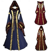 お買い得  ドレス-中世 ルネッサンス 二次会ドレス/カクテルドレス プロムドレス バイキング アウトランダー エルフ 女性用 セルティック ファンタジー 王立 ハロウィーン カーニバル マスカレード パーティー LARP レンフェア 大人 ドレス 春 秋