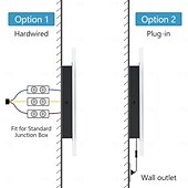 baratos Candeeiros de Parede de interior-Luminária de parede moderna com plugue, à prova d'água, de 30 a 120 cm, em acrílico preto fosco, com LED, para uso externo, cabo de 1,5 m com plugue e abertura para instalação interna. Ideal para sala de estar, banheiro, maquiagem e corredor.