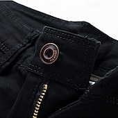 abordables Work Shorts-Men's Cargo Shorts Shorts Summer Shorts Work Shorts Golf Shorts Multi Pocket Button-Down Flap Pocket Plain Comfort Wearable Knee Length Outdoor Sport Daily Fashion Casual Black Yellow