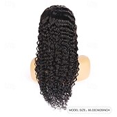 economico Parrucche lace front capelli veri-Parrucca in pizzo trasparente 6x6, parrucca in pizzo di capelli umani di colore naturale, onda profonda, densità 180% per donne nere