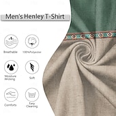 preiswerte Ethnischer Stil-Herren Farbblock Vintage Tank Top Henley Hemd Ärmellos Vintage Mode Designer Outdoor Lässig Täglich Sommer Frühling &amp; Herbst Dunkelbraun Blau Grün Henley Henley T-Shirt