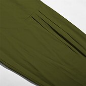 economico Pantaloni in lino e cotone semplici-Per donna Gamba larga Pantaloni Vacanza Moda Lunghezza intera Misura del girovita medio Semplice Elastico in vita Traspirante Confortevole Micro-elastico Streetwear Abbigliamento quotidiano Uscire