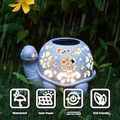 economico Luci paesaggistiche-1 pz. Luce decorativa solare per esterni a forma di tartaruga cava, per cortile, giardino, sentiero, parco, paesaggio, ornamento, luce, statua, animale carino.