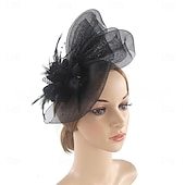 ieftine fascinatoare-Pălărie Fedora din Tulle cu Pene Pălărie de Nuntă Petrecere de Seară Petrecere Teafă Cursă de Cai Cocktail Vintage Drăguță cu Accesorii cu Pene