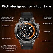abordables Relojes inteligentes-SmartWatch GPS compás altitud exterior AMOLED 466*466 pantalla HD frecuencia cardíaca llamada por Bluetooth IP68 pulsera inteligente para hombres