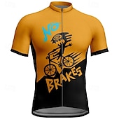 billiga Tröjor för män-Herr Cykeltröja Kortärmad Cykel T-shirt Tröja med 3 bakfickor Bergscykling Andningsfunktion Snabb tork Anatomisk design Uppsugande Gul Röd Blå Grafisk sporter Kläder