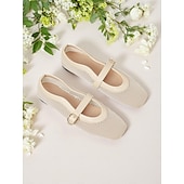 cheap Women&#039;s Flats-Women&#039;s Gold Mesh Mary Jane Flats – Elegant Low Heel Date Shoes with Buckle Strap for Casual Outings and Daily Wear