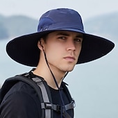billiga Huvudbonader för utomhusbruk-bred rand solhatt hink hatt upf50 + vattentät packbar snabb torr vår sommar polyester hatt för fiske camping&amp;amp; vandring