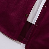 preiswerte Freizeithemden für Herren-Herren Hemd Sommerhemd Freizeithemd Strandhemd Cordhemd Knopfhemd Schwarz Wein Blau Grau Kurzarm Einfach Revers Urlaub Hawaiianisch Fronttasche Bekleidung Polyester Mode Lässig Bequem