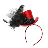 abordables Fascinators-Chapeau fascinateur pour femme, serre-tête pour fête de thé, mini-chapeaux haut de forme, cocktail, fleur, maille, plumes, pince à cheveux