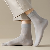 preiswerte Herren Elite Zubehör-Herren 1 Paar Socken Freizeitsocken Schwarz Weiß Farbe Einfarbig Hohl Schule Formell Hochzeit Netz Loch Dünn Sommer Frühling Herbst Ganzjahres Elegant Täglich