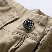economico Classico-Per uomo Pantaloncini cargo Shorts Pantaloncini Estivi Multi-tasche Bottonato Tasca con Patta Semplice Comodità Indossabile Lunghezza al ginocchio All&#039;aperto Sport Quotidiano Moda Casual Nero Blu