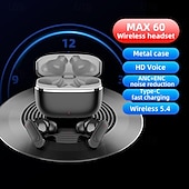 economico Cuffie da gaming-Cuffie Gaming In-Ear Max 60 Bluetooth 5.3 Design Ergonomico Stereo Suono Surround per Fitness e Cellulari