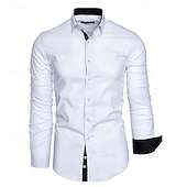 economico camicia da uomo con bottoni-Per uomo Camicia di laurea Maglietta da laureato Maglietta della classe del 2025 Maglia Senior Camicia Estiva Camicia casual Nero Bianco Rosso Blu marino Blu reale Manica Lunga Colore Solido / Tinta
