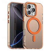 billige iPhone-etuier-Magnetisk adsorpsjonsdeksel AirTag iPhone 16/15/14/13/12 Pro Max Plus PC Metall sjokkbeskyttende bakdeksel med trådløs lading og kamerabeskyttelse