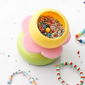 abordables kit de fabrication de perles-Machine à enfiler les perles alimentée par USB, machine à enfiler les perles automatique avec réglage de la vitesse en continu et à double sens, outil magique d&#039;enfilage des perles, bol à perles DIY