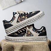 お買い得  メンズスニーカー-織り模様のメンズベージュ＆マルチカラーウォーキングシューズ - カジュアルやバケーションに最適なトレンドスニーカー