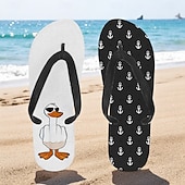 お買い得  グラフィックプリントシューズ-グースデザインとロープ柄のメンズビーチサンダル - ビーチや夏のアクティビティにリラックスしたビーチスタイルを演出します。