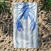 economico set di asciugamani da spiaggia-telo mare stampato, telo mare leggero e anti-sabbia ad asciugatura rapida, ideale per viaggi, piscina e uso all&#039;aperto