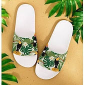 abordables Sandales de Vacances-Sandales à enfiler pour homme, motif flamant rose et motif coloré – style décontracté et amusant pour la plage, la piscine et les vacances d&#039;été