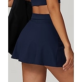 cheap Women&#039;s Skirts &amp; Skorts-US Open Women&#039;s Tennis Skirts Tennis Skirts with Shorts Side Pockets Side Split Stretchable Tennis Golf Pickleball Solid Colored Bottoms Black White Brown Tennis Clothing