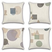 preiswerte Dekorative Wurfkissen-Geometrischer Dekorations-Wurfkissenbezug 4PC Weicher quadratischer Couchkissenschutz für Schlafzimmer Wohnzimmer Sofa Stuhl
