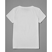 cheap Basic T shirts-Men&#039;s T Shirt Tee Short Sleeve Shirt Tee Top Short Sleeve Crew Neck Summer Letter Print Fashion Designer Basic Print Vacation Street Going out Black White Top Tee for Men
