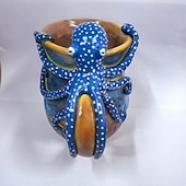 economico Tazze e tazzine-Tazza a forma di polpo blu intenso, tazza da caffè in resina con design a tentacolo 3D, stoviglie a tema nautico, regalo unico per gli amanti dell&#039;oceano &amp;arredamento per la casa