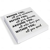preiswerte Abschlusszeit-Abschluss Spruch Holzbox Schild Deko Schreibtischschild positiv hinter Dir all deine Erinnerungen Holzbox Blockschild rustikal Home Regal Wanddekoration Grad Geschenk