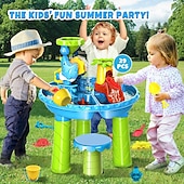 cheap Beach &amp; Outdoor Toys-Water Table for Toddler 3-5 1-3 - Outdoor Kids Water Table - Sand Sensory Table Beach Summer Toys Sandbox Activity Table Outdside Water Toys Splash Table Water Table for Girls 3-5 4-8 Pink