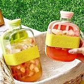preiswerte Eiswürfelschale-Eisflaschenbecher 2-in-1 berührungslos, 800 ml, Eiswürfelschale, Wasserflaschen, Eiswürfelflaschen mit Strohhalm, tragbare berührungslose Eiswürfelschalen mit Deckel und Behälter, geeignet für die