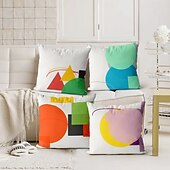 preiswerte Dekorative Wurfkissen-Geometrischer Dekorations-Wurfkissenbezug 4PC Weicher quadratischer Couchkissenschutz für Schlafzimmer Wohnzimmer Sofa Stuhl