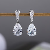 abordables Boucles d&#039;oreilles-Femmes Boucles d&#039;oreilles Poire Goutte Élégant Des boucles d&#039;oreilles Bijoux Blanche / Violet Pour Mariage Soirée 1 Paire