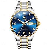 cheap Mechanical Watches-OLEVS Men&#039;s Mechanical Watch, Minimalist Fashion, Automatic Self-Winding, Luminous Date Week, Waterproof Steel Watch