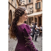 tanie Sukienka-Średniowieczne Renesansowa Sukienka Wiking celtycki rycerz Strój na bal maskowy Damskie Wiking Królewski Halloween Karnawał Bal maskowy Spektakl LARP Ren Faire Dla dorosłych Sukienka