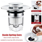 economico Gadget bagno-Filtro universale per scarico a scomparsa per lavabo, filtro per lavandino, tappo per vasca da bagno, tappo per doccia, utensile per bagno