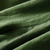 abordables Short en lin et coton-Femmes Short en coton et lin Shorts Slacks Occasionnel Court Naturel Uni Avec Poches Conception à cordon élastique Confortable Extérieur Sortir Noir Gingembre Vert Amande Été Coupe régulière