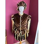 cheap Outfits-Medieval Renaissance Outfits Prince Celtic Knight Fancy Dress Men&#039;s Royal Halloween Carnival Masquerade Performance LARP Ren Faire Adults&#039; Costume