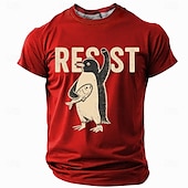 abordables T-shirts amusants pour hommes-T-shirt à manches courtes pour homme avec imprimé pingouin, col ras du cou, imprimé 3D, style décontracté, style urbain, noir, rouge, bleu, été, printemps, tailles S, M, L, XL, XXL, XXXL