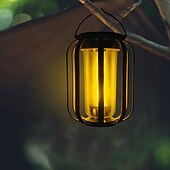 billige Lommelykter og campinglys-solar lanterner camping lys med stativ flimrende flamme 4 farger gradient usb oppladbar utendørs ipx4 vanntett skrivebordslampe for camping gårdsplass landskap festival dekorasjoner 1 stk