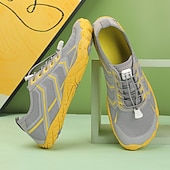 abordables Zapatillas Informales-Hombre Zapatillas de deporte zapatos descalzos Antideslizantes Barranquismo Casual Cuero PU Malla Transpirable Cómodo Antideslizante Cordones Negro / Rojo Negro Azul Real Verano Primavera