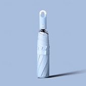 abordables Fournitures pour la maison-Parapluie de protection UV, parapluie automatique à trois volets avec boucle, parapluie de voyage coupe-vent pour l&#039;été, parapluie compact à ouverture et rétractation automatique pour les affaires et