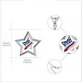  250-jähriges Jubiläum USA Halskette USA Flagge Lässig Erwachsene Herren Damen Fünfhundertjahrfeier Maskerade Unabhängigkeitstag / 4. Juli Festival Verkleiden