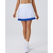 cheap Women&#039;s Skirts &amp; Skorts-US Open Women&#039;s Tennis Skirts Tennis Skirts with Shorts Pleated Side Pockets Breathable Tennis Golf Pickleball Patchwork Solid Colored Bottoms Black White Pink Tennis Clothing
