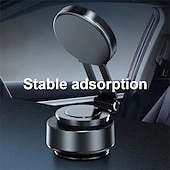 abordables Supports de voiture-Support de téléphone magnétique sous vide pour voiture, support extensible rotatif à 360 degrés avec forte aspiration pour tableau de bord et pare-brise