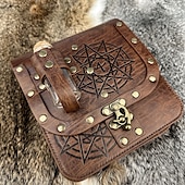cheap Accessories and More-Retro Vintage Medieval Renaissance Cosplay Costume Belt Pouch Dice Bag Ren Faire Viking Celtic Knight Ranger Men&#039;s Women&#039;s Celtic Viking Halloween Masquerade Performance Stage Renaissance Fair Teen