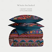 お買い得  綿100-メキシカンパターンダ comforter セット 100% コットン ソフトで通気性の良い寝具 トロピカルパロット 特徴 軽量で耐久性のあるキルトカバー すべての季節に快適 お手入れも簡単