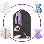 ieftine Sac pentru îmbrăcăminte și husă-geantă de îmbrăcăminte pentru copii cu 5 buzunare, husă de depozitare pentru costume scurtă pliabilă din material textil 210d, geantă de îmbrăcăminte lavabilă, rezistentă la praf, pentru spectacole,