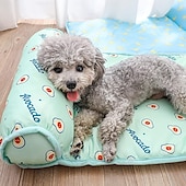 abordables Accessoires de literie-Lit pour chien rafraîchissant tapis de refroidissement pour animaux avec coussin couverture rafraîchissante en soie glacée pour chien tapis auto-refroidissant pour chat et chien tapis d&#039;été lavable